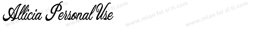 Allicia Personal Use字体转换